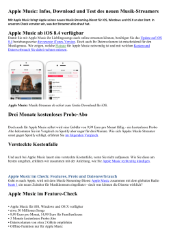 Apple Music: Infos, und Test des neuen Musik