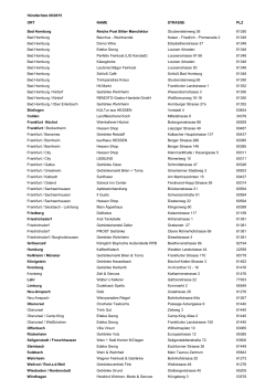 H&auml;ndlerliste 09/2015 ORT NAME STRASSE - Reichs-Post