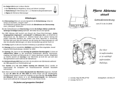 Pfarre Abtenau aktuell Gottesdienstordnung