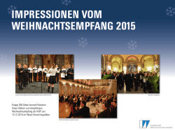 IMPRESSIONEN VOM WEIHNACHTSEMPFANG 2015