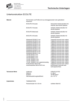 Technische Unterlagen Unterkonstruktion - Sarna