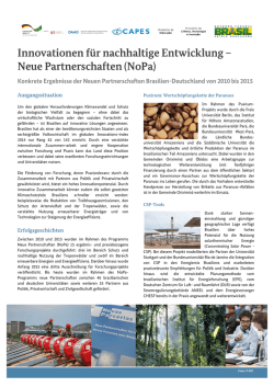 Innovationen f&uuml;r nachhaltige Entwicklung