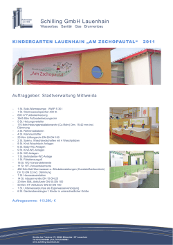 Kindergarten Lauenhain - Schilling GmbH Lauenhain