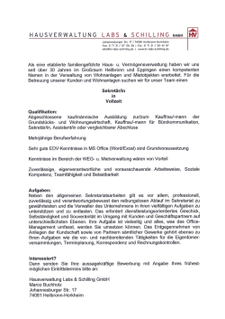 HAUSVERWALTUNG LABS & SCHILLING GmbH HV