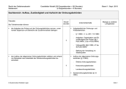 Aufbau, Zuständigkeit und Aufsicht der Ordnungsbehörden