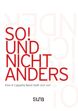Eine A Cappella Band stellt sich vor!