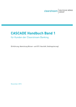 CASCADE Handbuch Band 1