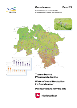 Grundwasser Band 23 Themenbericht Pflanzenschutzmittel