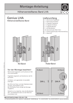 ECO Montageanleitung / Assembly instruction / Notice de montage