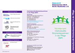 Interkulturelle Br&uuml;ckenbauerInnen in der Pflege
