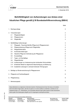 H&auml;usliche Pflege gem&auml;&szlig; &sect; 38 BBhV
