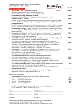 Humorkongress in Basel &middot; 26.&ndash;27. September 2015 Congress