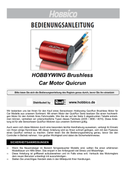 Hobbico Brushless QuicRun Motoren