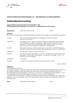 Gottesdienstvorschlag - Caritas