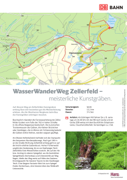 WasserWanderWeg Zellerfeld – meisterliche Kunstgräben.