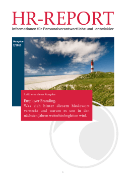 HR Report_2/2015 - von Studnitz Management Consultants