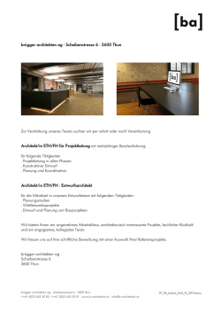 Informationen - Br&uuml;gger Architekten AG