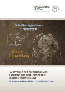 Umsetzung des Orientierungsrahmens für den Lernbereich Globale