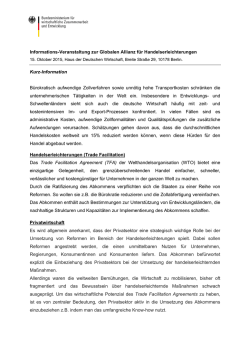 Informations-Veranstaltung zur Globalen Allianz für