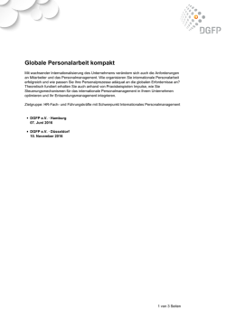 Globale Personalarbeit kompakt