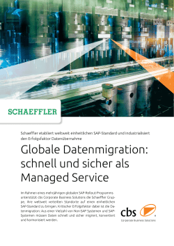 Globale Datenmigration: schnell und sicher als Managed