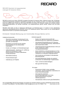 Eink&auml;ufer Globale Betreuung von Commodity Groups