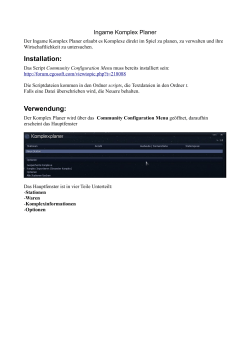 Installation: Verwendung - The X