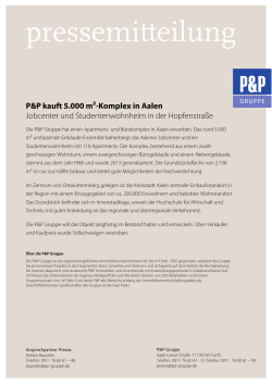 P&P kauft 5.000 m²-Komplex in Aalen Jobcenter und