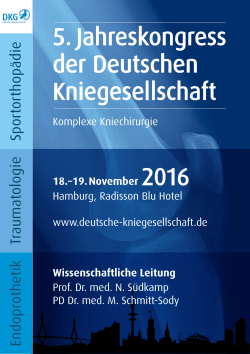 5. Jahreskongress der Deutschen Kniegesellschaft