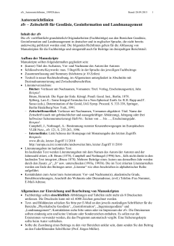 Autorenrichtlinien - Zeitschrift für Geodäsie, Geoinformation und