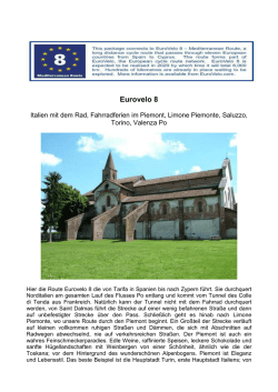 Italien mit dem Rad, Fahrradferien im Piemont