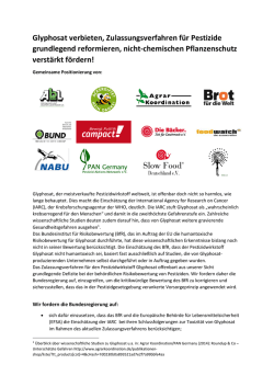 Glyphosat verbieten, Zulassungsverfahren f&uuml;r Pestizide