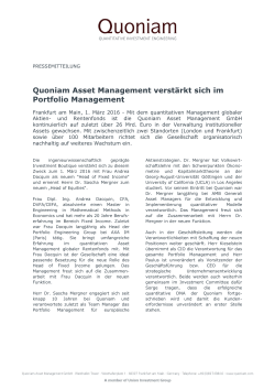Quoniam Asset Management verstärkt sich im Portfolio Management