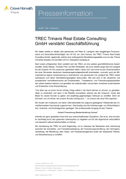 TREC Trinavis Real Estate Consulting GmbH verstärkt