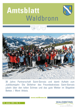 30 Jahre Partnerschaft Saint-Gervais und damit Auftakt zum