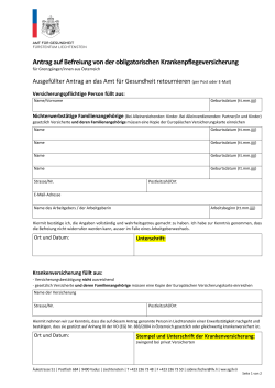 Antrag auf Befreiung von der obligatorischen