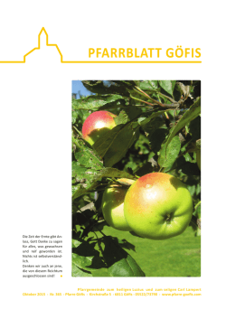Oktober 2015 - Pfarre St. Luzius Göfis