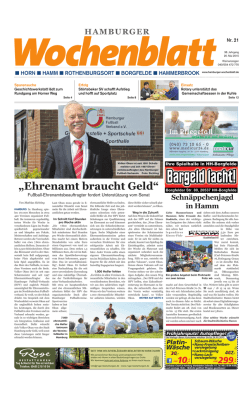 Ehrenamt braucht Geld - Hamburger Wochenblatt