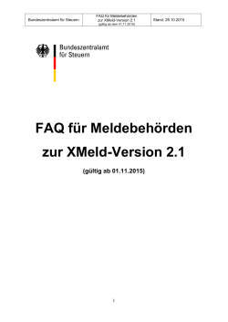 FAQ für Meldebehörden zur XMeld-Version 2.1