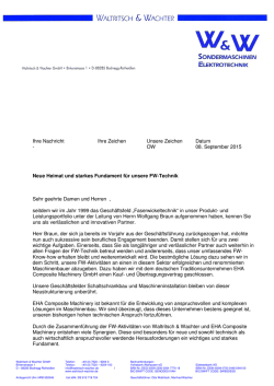 Ihre Nachricht Ihre Zeichen Unsere Zeichen Datum