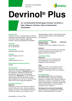 Devrinol® Plus - Stähler Suisse SA