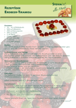 Stevia RezeptIdee erdbeer