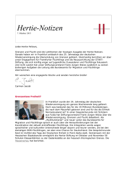 Hertie-Notizen - Programms fellows & friends