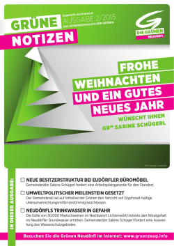 gr&uuml;ne notizen - Die Gr&uuml;nen Burgenland