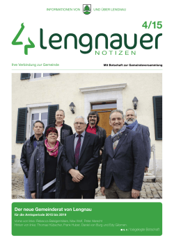 Lengnauer Notizen 2015 / 4