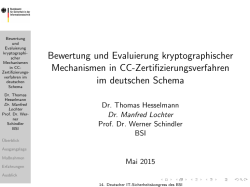 Bewertung und Evaluierung kryptographischer - BSI