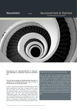 Newsletter - Baumgartner & Partner