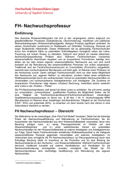 FH- Nachwuchsprofessur - HS-OWL