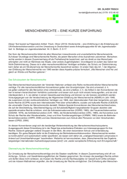 MENSChENREChTE – EINE KURZE EINFÜhRUNG