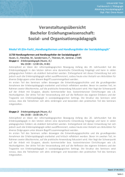 Sozial- und Organisationspädagogik
